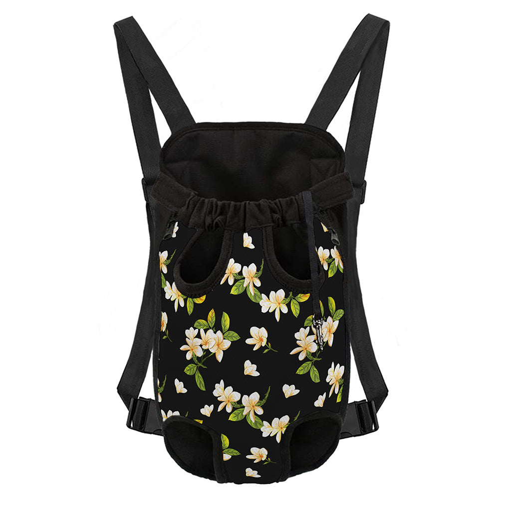 Vintage Plumeria Flower Pattern Print Pet Carrier Backpack