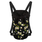 Vintage Plumeria Flower Pattern Print Pet Carrier Backpack