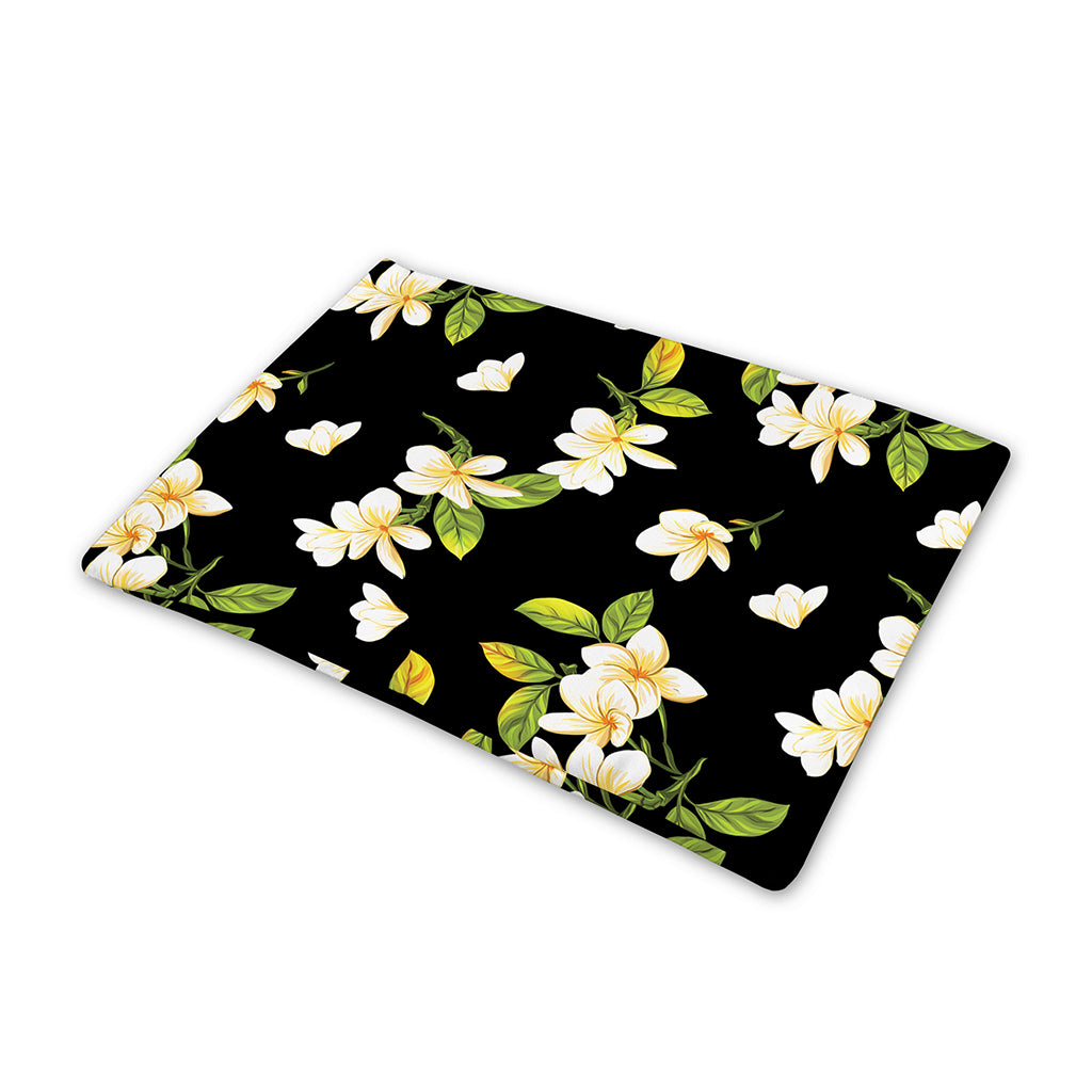 Vintage Plumeria Flower Pattern Print Pet Cooling Mat Cover
