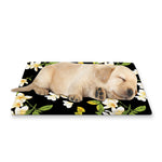 Vintage Plumeria Flower Pattern Print Pet Cooling Mat Cover