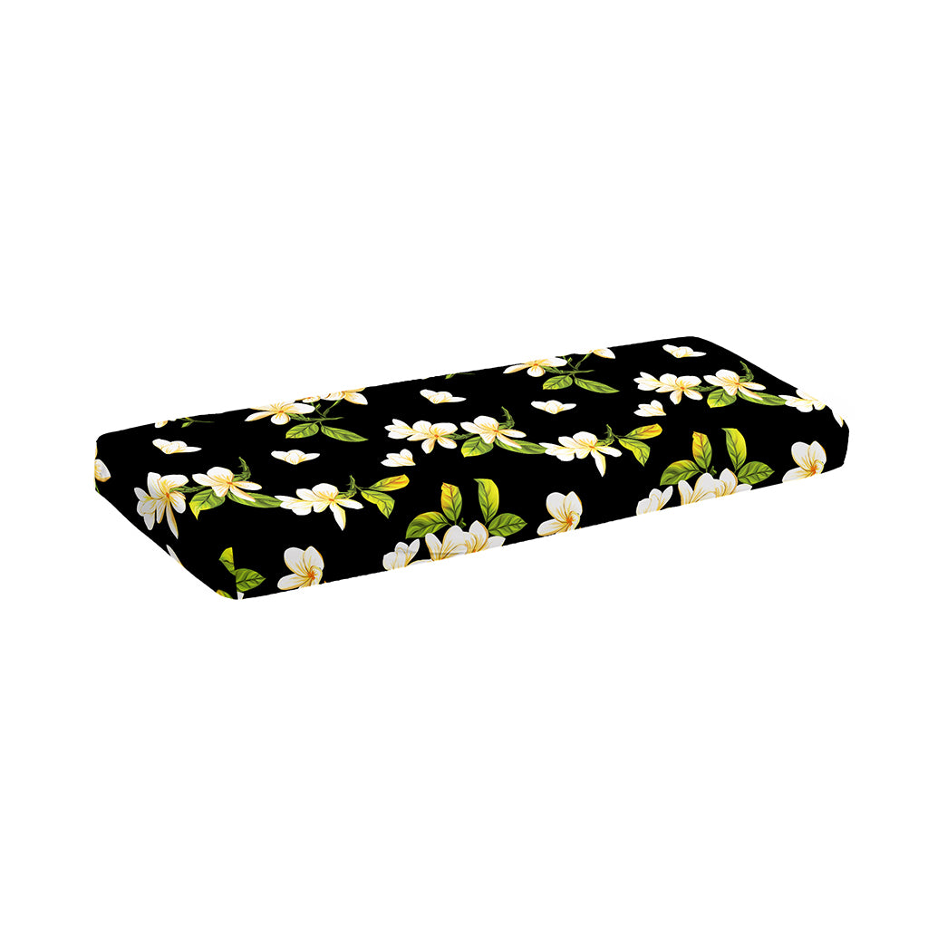 Vintage Plumeria Flower Pattern Print Piano Keyboard Cover