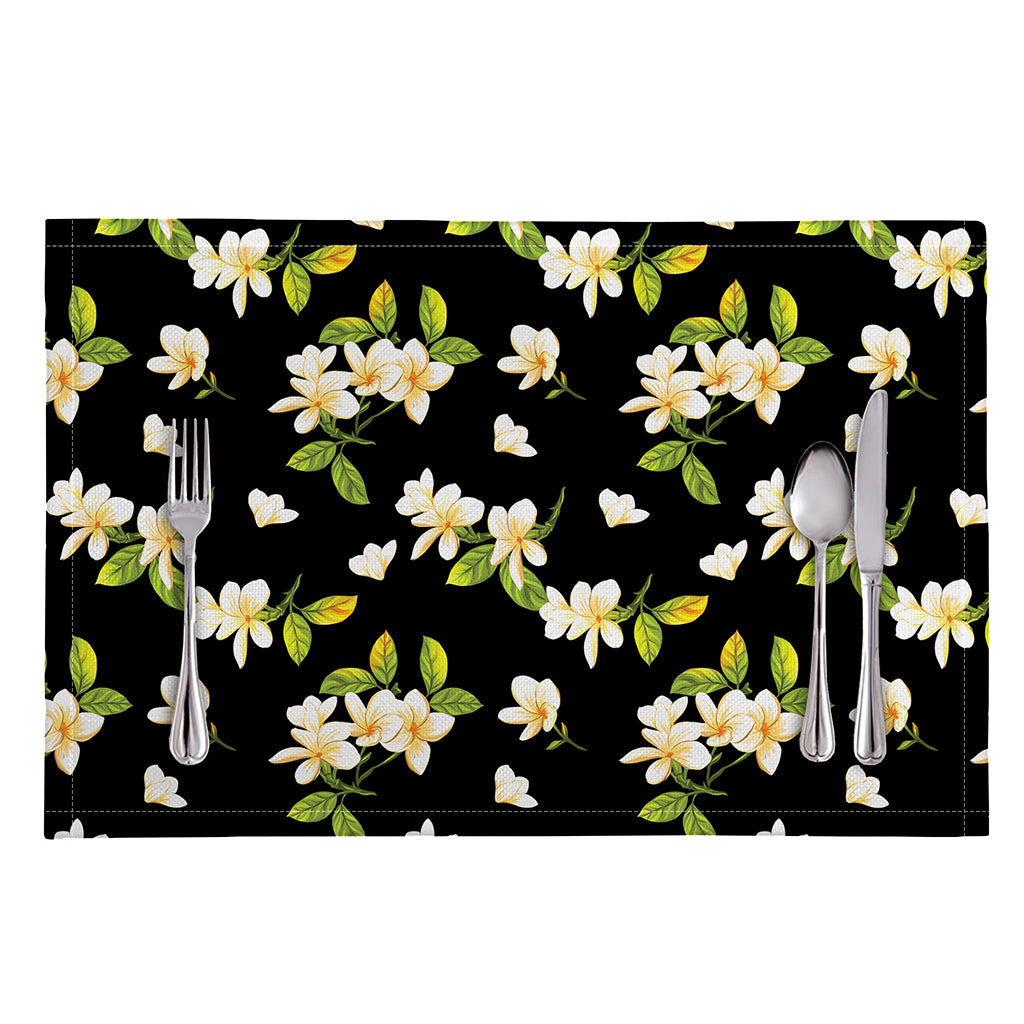 Vintage Plumeria Flower Pattern Print Placemat