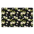 Vintage Plumeria Flower Pattern Print Polyester Doormat