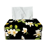 Vintage Plumeria Flower Pattern Print Rectangle Tissue Box Cover