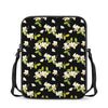 Vintage Plumeria Flower Pattern Print Rectangular Crossbody Bag