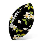 Vintage Plumeria Flower Pattern Print Rugby Ball