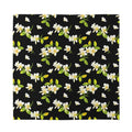 Vintage Plumeria Flower Pattern Print Silk Bandana