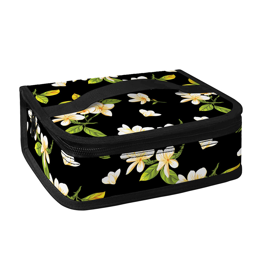 Vintage Plumeria Flower Pattern Print Small Lunch Bag