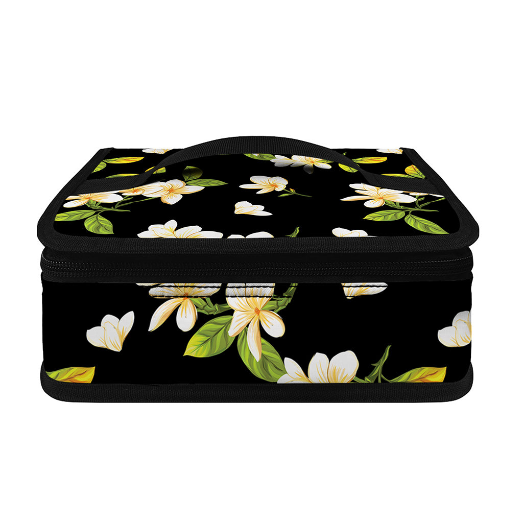 Vintage Plumeria Flower Pattern Print Small Lunch Bag