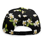 Vintage Plumeria Flower Pattern Print Snapback Cap