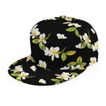 Vintage Plumeria Flower Pattern Print Snapback Cap