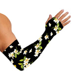 Vintage Plumeria Flower Pattern Print Sun Protection Arm Sleeves