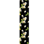 Vintage Plumeria Flower Pattern Print Table Runner