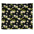 Vintage Plumeria Flower Pattern Print Tapestry