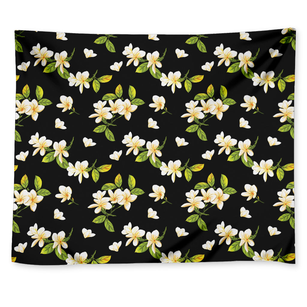 Vintage Plumeria Flower Pattern Print Tapestry