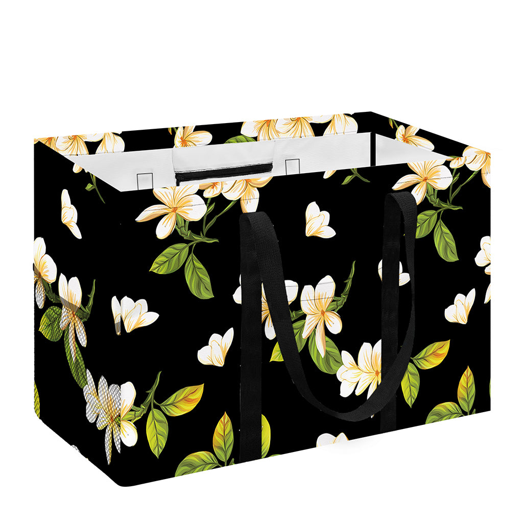 Vintage Plumeria Flower Pattern Print Utility Tote Bag