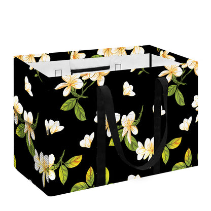 Vintage Plumeria Flower Pattern Print Utility Tote Bag