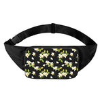 Vintage Plumeria Flower Pattern Print Waist Bag