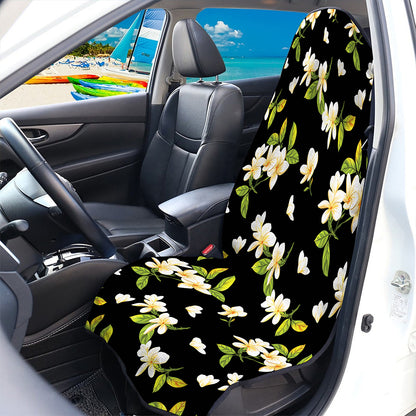 Vintage Plumeria Flower Pattern Print Waterproof Car Seat Cover