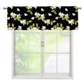 Vintage Plumeria Flower Pattern Print Window Valance