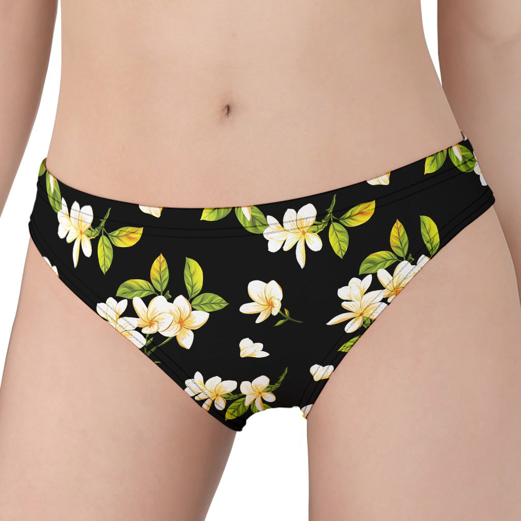 Vintage Plumeria Flower Pattern Print Women's Panties