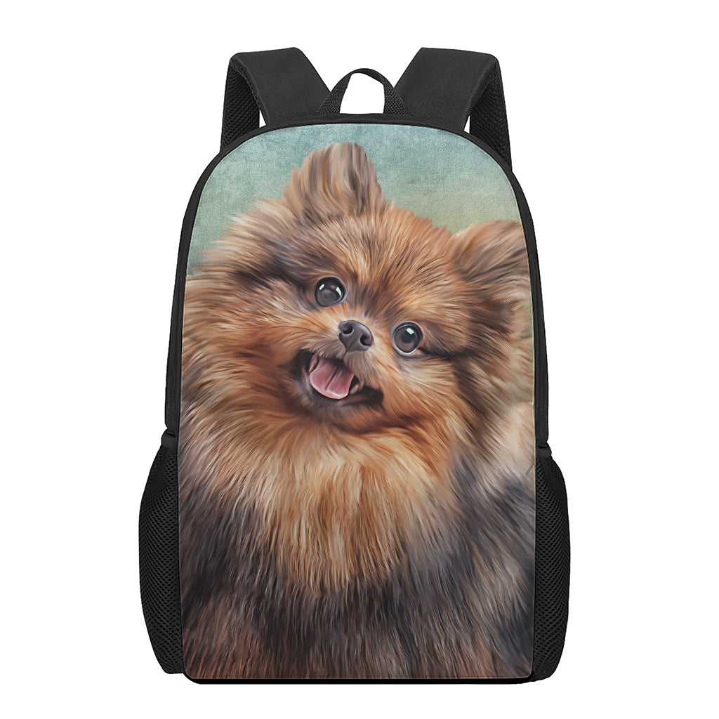Vintage Pomeranian Portrait 17 Inch Backpack