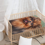 Vintage Pomeranian Portrait Baby Crib Sheet