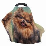 Vintage Pomeranian Portrait Baby Seat Cover