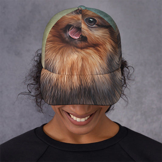Vintage Pomeranian Portrait Baseball Cap