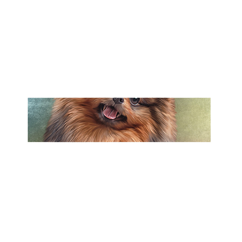 Vintage Pomeranian Portrait Bed Runner