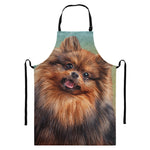 Vintage Pomeranian Portrait Bib Apron With Pocket