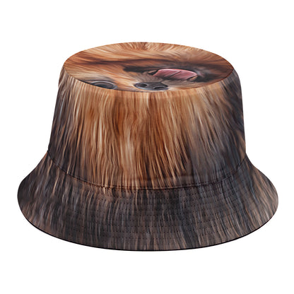 Vintage Pomeranian Portrait Bucket Hat