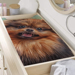 Vintage Pomeranian Portrait Changing Pad Cover
