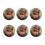 Vintage Pomeranian Portrait Coaster Set