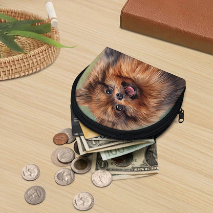 Vintage Pomeranian Portrait Coin Purse