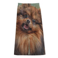 Vintage Pomeranian Portrait Cotton Front Slit Maxi Skirt