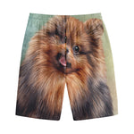 Vintage Pomeranian Portrait Cotton Shorts