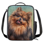 Vintage Pomeranian Portrait Crossbody Lunch Bag