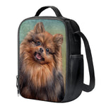 Vintage Pomeranian Portrait Crossbody Lunch Bag