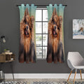 Vintage Pomeranian Portrait Grommet Curtain Panels