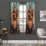Vintage Pomeranian Portrait Curtain