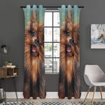 Vintage Pomeranian Portrait Curtain