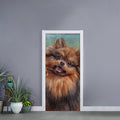 Vintage Pomeranian Portrait Door Sticker