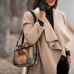 Vintage Pomeranian Portrait Double Strap Bible Bag