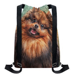 Vintage Pomeranian Portrait Drawstring Backpack