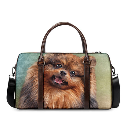 Vintage Pomeranian Portrait Duffle Bag