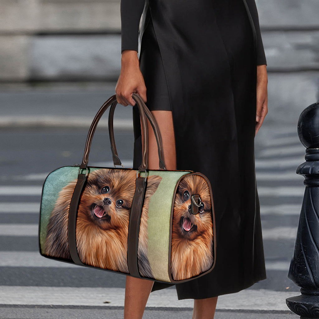 Vintage Pomeranian Portrait Duffle Bag