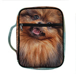 Vintage Pomeranian Portrait Front Pocket Bible Bag