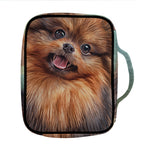 Vintage Pomeranian Portrait Front Pocket Bible Bag