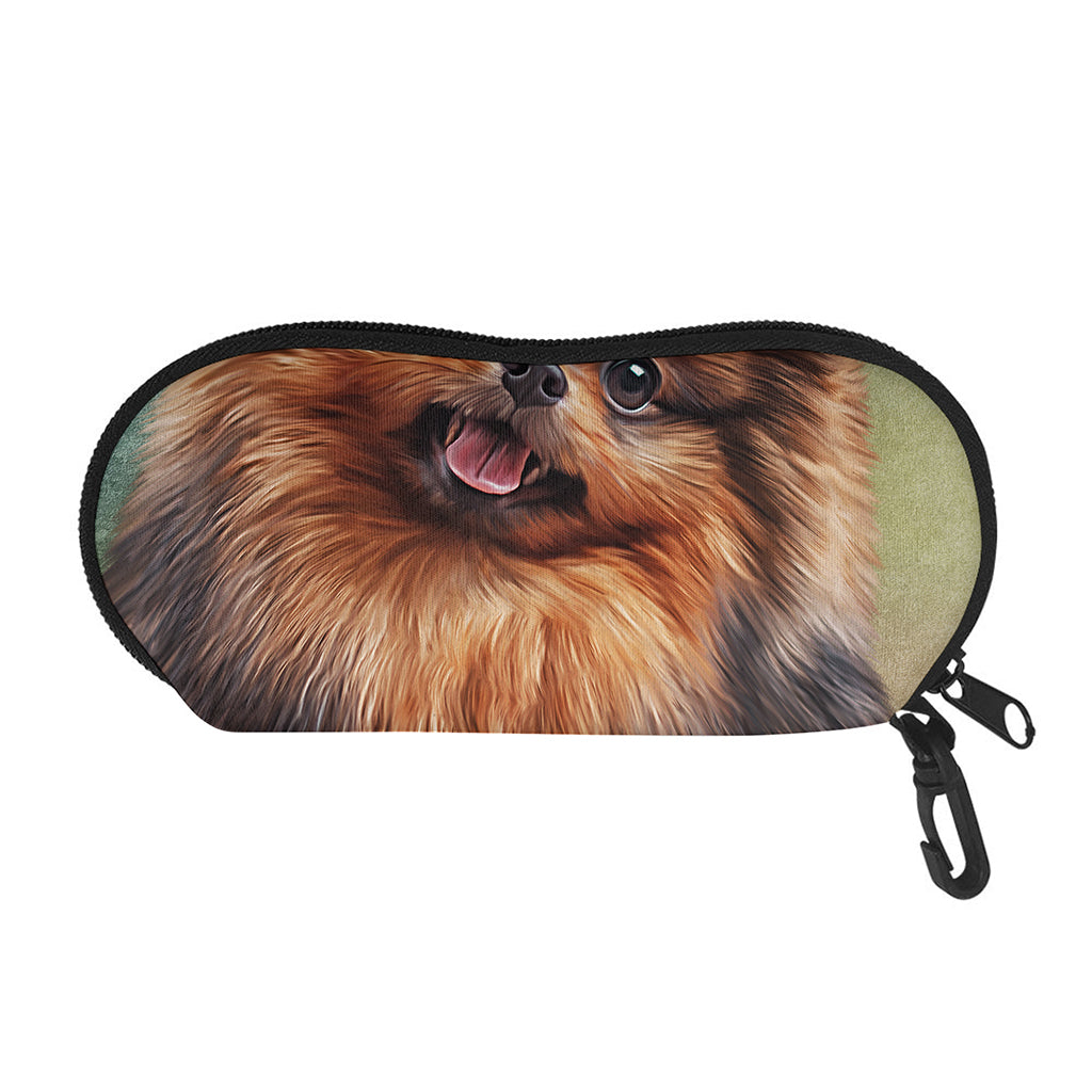 Vintage Pomeranian Portrait Glasses Case